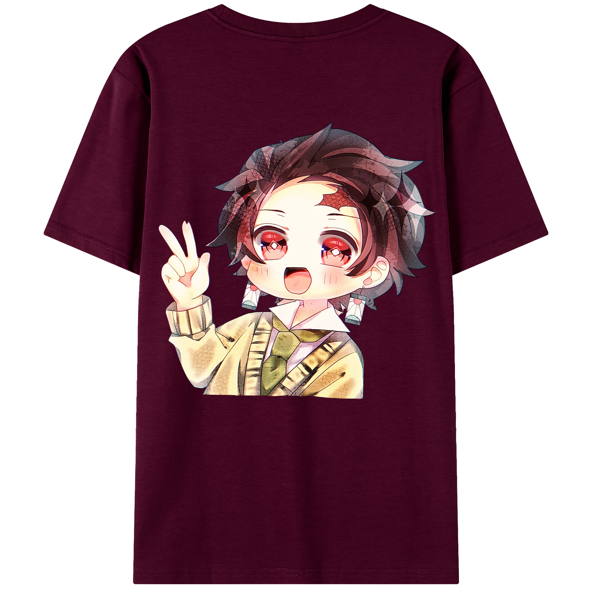 （画像用） 鬼滅の刃 竈門 炭治郎／かまど たんじろう Kamado Tanjirou レディース半袖Tシャツ(バックプリント)